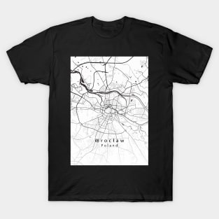 Wroclaw Poland City Map T-Shirt